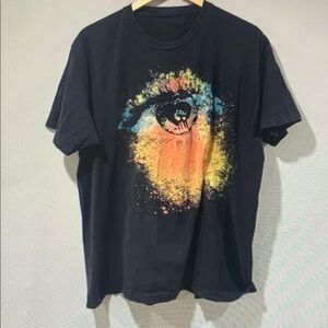 Black T-Shirt with Eye Graphic